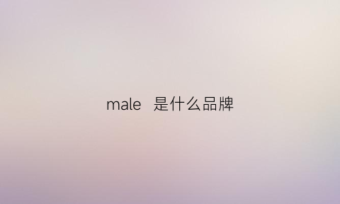 male  是什么品牌